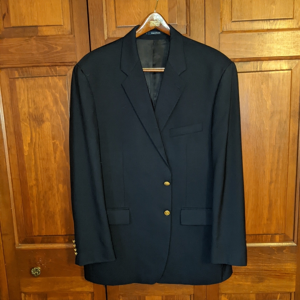 Polo University by Ralph Lauren Navy Sport Coat. 46 Regular